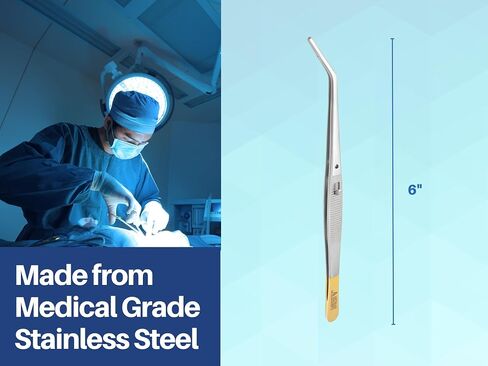 Endodontic Tweezer Paper Point Holding Tweezers grooved tip Angled with Lock Tip Surgical Forceps Instruments Surgical Forceps Pliers ARTMAN Brand in Saudi Arabia
