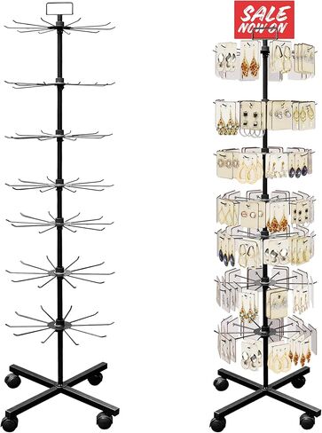 رف عرض مونتيكس سبينر 7 طبقات، رف عرض دوار للمجوهرات والقبعات والألعاب، ارتفاع قابل للتعديل، أقصى ارتفاع 67 بوصة، أحدث تصميم لعام 2024 in Kuwait