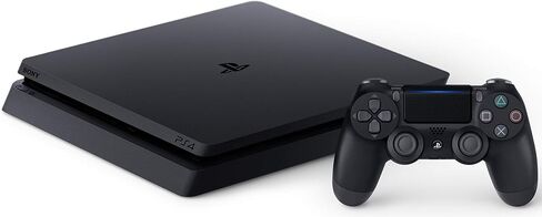 وحدة تحكم Playstation 4 رفيعة بسعة 2 تيرابايت SSD مع حزمة وحدة تحكم لاسلكية Dualshock 4 معززة بمحرك أقراص الحالة الصلبة السريع (متجدد) in Saudi Arabia