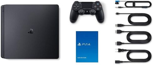 وحدة تحكم Playstation 4 رفيعة بسعة 2 تيرابايت SSD مع حزمة وحدة تحكم لاسلكية Dualshock 4 معززة بمحرك أقراص الحالة الصلبة السريع (متجدد) in Saudi Arabia