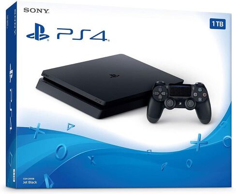 وحدة تحكم Playstation 4 رفيعة بسعة 2 تيرابايت SSD مع حزمة وحدة تحكم لاسلكية Dualshock 4 معززة بمحرك أقراص الحالة الصلبة السريع (متجدد) in Saudi Arabia