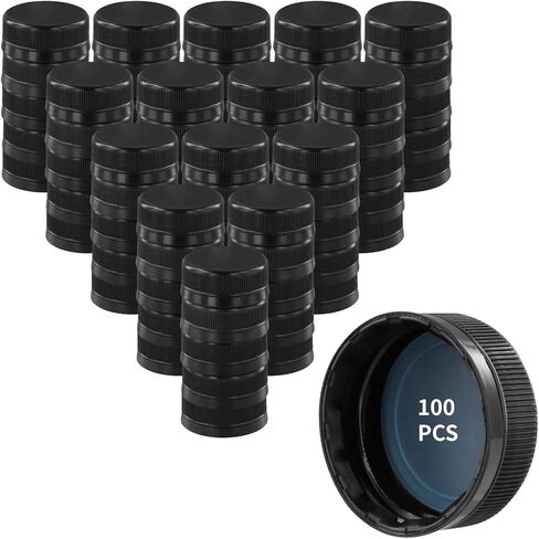 yeesport 100 PCS Caps for Empty Juice Bottles, 38mm Tamper Seal Lids, Plastic Bottle Caps Container Lids Bottle Caps for Crafts DIY,4, 8,12, 16, and 32 oz Container in Saudi Arabia