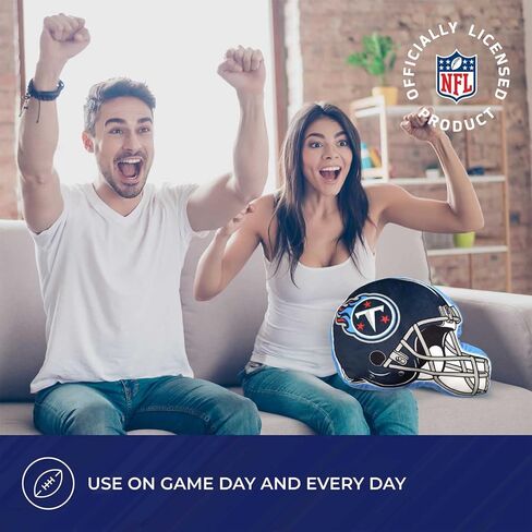 Northwest NFL Helmet Football Super Soft Plush Pillow - 16" - Decorative Pillows for Sofa or Bedroom - Perfect for Game Day (Tennessee Titans - Blue) in Saudi Arabia