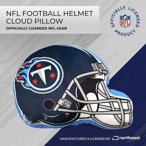 Northwest NFL Helmet Football Super Soft Plush Pillow - 16" - Decorative Pillows for Sofa or Bedroom - Perfect for Game Day (Tennessee Titans - Blue) in Saudi Arabia