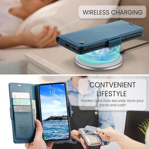 SINIANL for Samsung Galaxy S24 Ultra Wallet Case with RFID Blocking, Black | Samsung S24 Ultra Case Wallet for Women Men Card Holder Magnetic Clasp Kickstand Leather Book Folio Case for Galaxy S24 Ultra in Kuwait