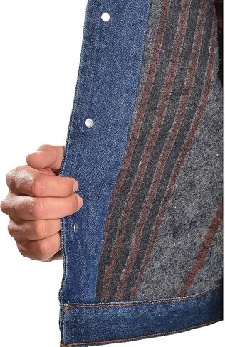جاكيتات Wrangler الرجالية العادية المبطنة بالبطانية، الدينيم/البطانية، 38 US in Kuwait