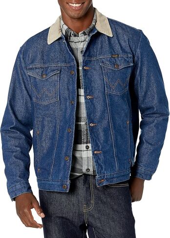 Western Style Lined Denim Jacket, Blanket/Denim, 48 in Saudi Arabia