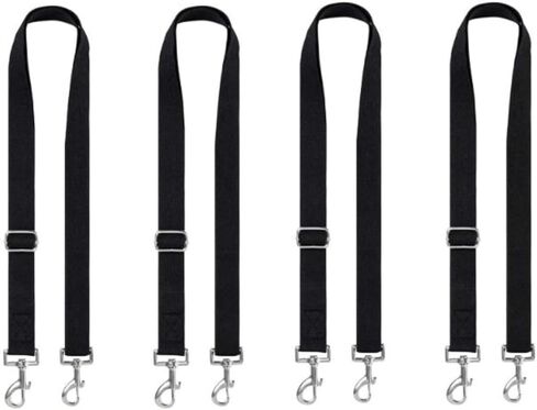 Premium Horse Blanket Sheet Leg Straps, 2 Pcs Adjustable 27.55" to 55" Length, Replacement Stretchy Belly Strap with Double Swivel Snaps in Kuwait