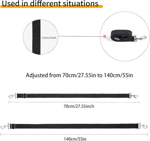 Premium Horse Blanket Sheet Leg Straps, 2 Pcs Adjustable 27.55" to 55" Length, Replacement Stretchy Belly Strap with Double Swivel Snaps in Kuwait