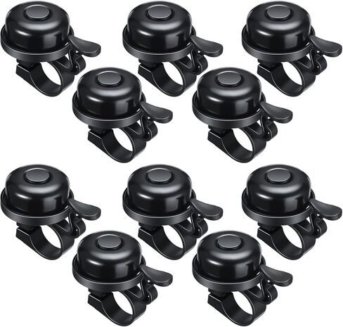 Datanly 20 Pieces Bike Bell Aluminum Loud Crisp Bicycle Bell Clear Sound Mountain Bike Accessories Easy Installation for Girls Boys Adults Kids, Black in Kuwait