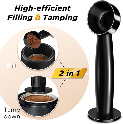 CAPMESSO Reusable Vertuo Pod Refill Kit, 2024 Newest Design for Faster Seal Reusable Nespresso Vertuo Pods with Fill & Press Brush,100pcs Aluminum Foil Lids for Refillable Nespresso Pods Vertuo in Saudi Arabia