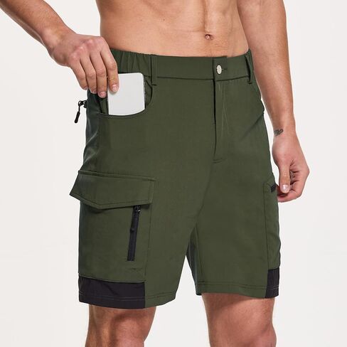 Acubozzntb Men's Hiking Cargo Shorts Quick Dry Casual Shorts with Multi Pockets for Men, Jogging,Climbing, Fishing, Walking in Saudi Arabia