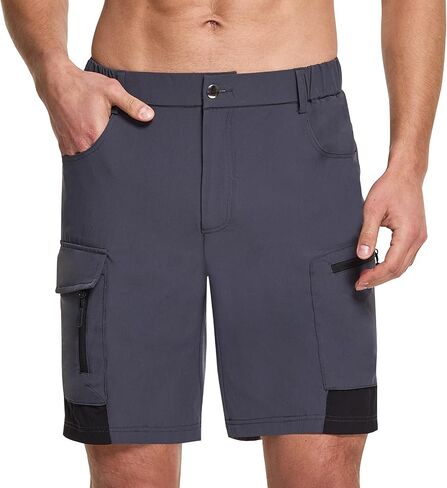Acubozzntb Men's Hiking Cargo Shorts Quick Dry Casual Shorts with Multi Pockets for Men, Jogging,Climbing, Fishing, Walking in Saudi Arabia