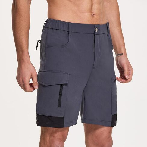 Acubozzntb Men's Hiking Cargo Shorts Quick Dry Casual Shorts with Multi Pockets for Men, Jogging,Climbing, Fishing, Walking in Saudi Arabia