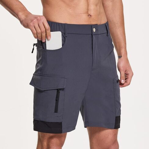 Acubozzntb Men's Hiking Cargo Shorts Quick Dry Casual Shorts with Multi Pockets for Men, Jogging,Climbing, Fishing, Walking in Saudi Arabia