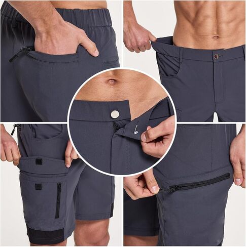 Acubozzntb Men's Hiking Cargo Shorts Quick Dry Casual Shorts with Multi Pockets for Men, Jogging,Climbing, Fishing, Walking in Saudi Arabia