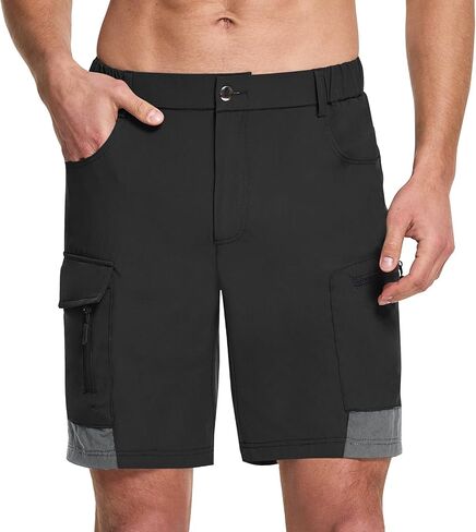 Acubozzntb Men's Hiking Cargo Shorts Quick Dry Casual Shorts with Multi Pockets for Men, Jogging,Climbing, Fishing, Walking in Saudi Arabia