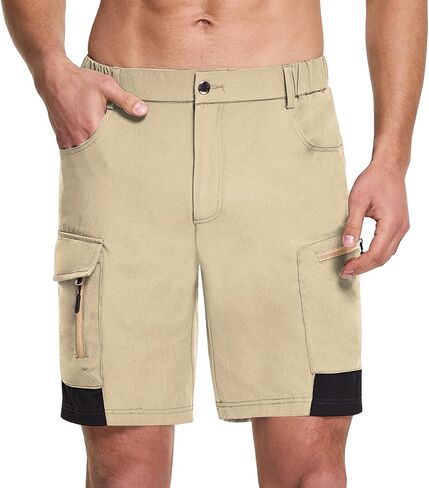 شورت Acubozzntb للرجال للمشي لمسافات طويلة، شورت كاجوال سريع الجفاف مع جيوب متعددة للرجال، الركض، التسلق، صيد الأسماك، المشي in Kuwait
