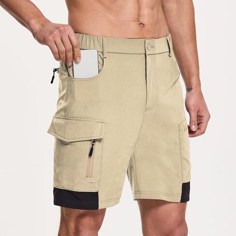 شورت Acubozzntb للرجال للمشي لمسافات طويلة، شورت كاجوال سريع الجفاف مع جيوب متعددة للرجال، الركض، التسلق، صيد الأسماك، المشي in Kuwait