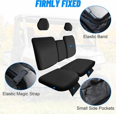 StarknightMT UTV Uforce 1000 Seat Covers, 1680D Waterproof Seat Cover Compatible with 2019-2024 CFMOTO UFORCE 1000, 2022-2024 Uforce 1000 XL Front Seat UFORCE 1000 Accessories (Black) in Saudi Arabia
