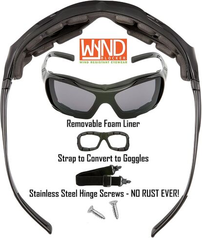 WYND Blocker Large Motorcycle Riding Glasses Extreme Sports Wrap Sunglasses in Saudi Arabia