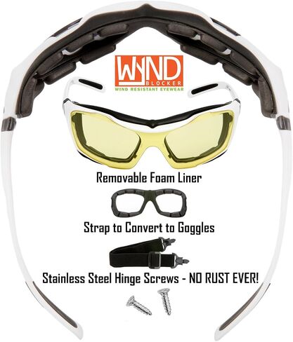 WYND Blocker Large Motorcycle Riding Glasses Extreme Sports Wrap Sunglasses in Saudi Arabia