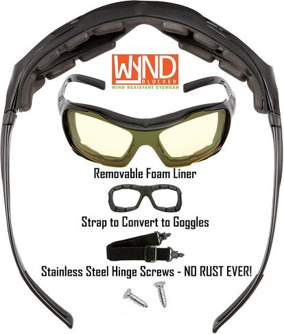 WYND Blocker Large Motorcycle Riding Glasses Extreme Sports Wrap Sunglasses in Saudi Arabia