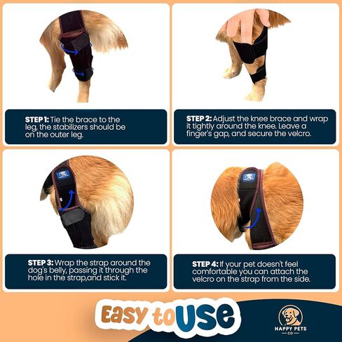 Dog Knee Brace Adjustable Front Hind Leg Brace for Cruciate Ligament Injury, Luxating Patella, Torn ACL in Saudi Arabia