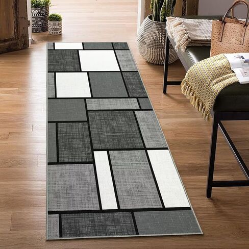 WESTLOOM Runner Rug 2x6 Modern Area Rug Hallway Rug Moroccan Geometric Rug Washable Rug Non Slip Accent Rug Kitchen Runner Rug Thin Throw Rug for Bedroom, Beige/Light Brwon in Saudi Arabia