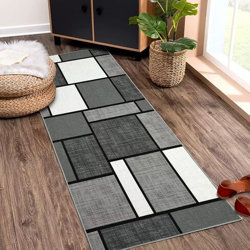 WESTLOOM Runner Rug 2x6 Modern Area Rug Hallway Rug Moroccan Geometric Rug Washable Rug Non Slip Accent Rug Kitchen Runner Rug Thin Throw Rug for Bedroom, Beige/Light Brwon in Saudi Arabia