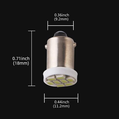 Grandview BA9 BA9S 53 57 1895 64111 سيارة بيضاء BA9S مصابيح LED بيضاء فائقة السطوع تستخدم للباب الجانبي وأضواء الخريطة - حزمة من 10 in Kuwait