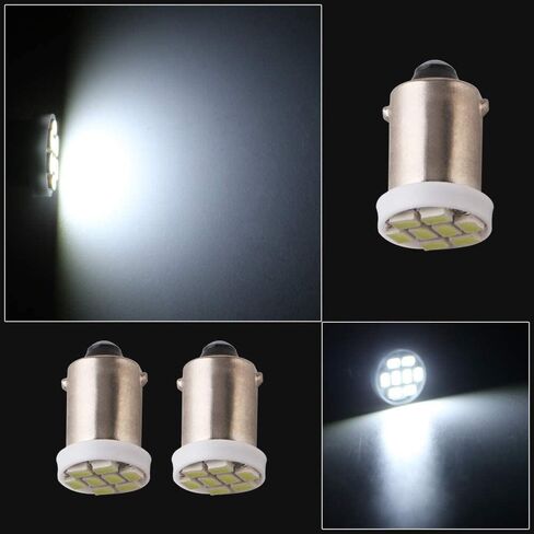 Grandview BA9 BA9S 53 57 1895 64111 سيارة بيضاء BA9S مصابيح LED بيضاء فائقة السطوع تستخدم للباب الجانبي وأضواء الخريطة - حزمة من 10 in Kuwait