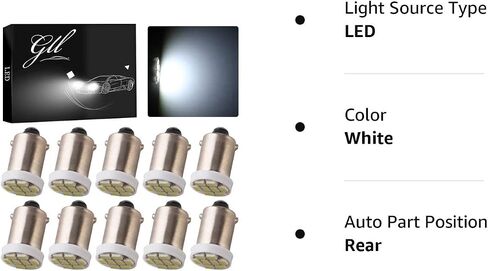 Grandview BA9 BA9S 53 57 1895 64111 سيارة بيضاء BA9S مصابيح LED بيضاء فائقة السطوع تستخدم للباب الجانبي وأضواء الخريطة - حزمة من 10 in Kuwait