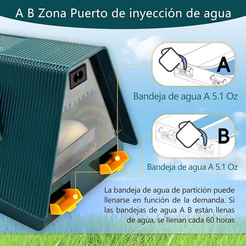 حاضنات تالابيد لتفريخ البيض، حاضنة البيض مع دوران تلقائي للبيض والتحكم في الرطوبة، 10 بيضات، شمع بيض منخفض الضوضاء لتفريخ الدجاج والبط والسمان والطيور in Kuwait