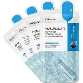 أفضل قناع ورقي كوري رسمي من Mediheal - قناع الوجه الأساسي بالكولاجين 10 ورقات لشد وشد جميع أنواع البشرة، مجموعات قيمة in Kuwait