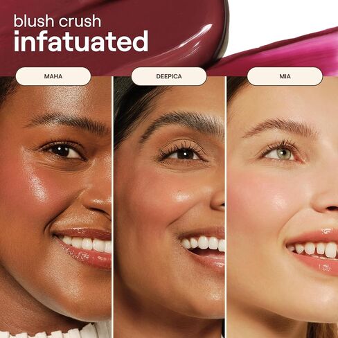 Live Tinted Blush Crush Liquid Blush - Creamy Blush for All Skin Tones, Skincare-Powered With Peony Extract, Açai Fruit Oil, and Vitamin C Infused Liquid Makeup Blush, 1 oz - Berry in Saudi Arabia