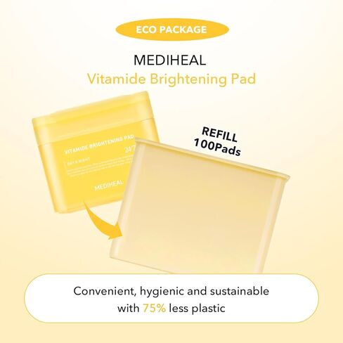 (Only Refill) Mediheal Madecassoside Blemish Pad (100 ) - Cotton Facial Toner Pads for Anti Blemish to Improved Uneven Skin Tone - Vegan Gauze in Saudi Arabia