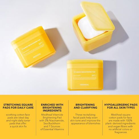 (Only Refill) Mediheal Madecassoside Blemish Pad (100 ) - Cotton Facial Toner Pads for Anti Blemish to Improved Uneven Skin Tone - Vegan Gauze in Saudi Arabia