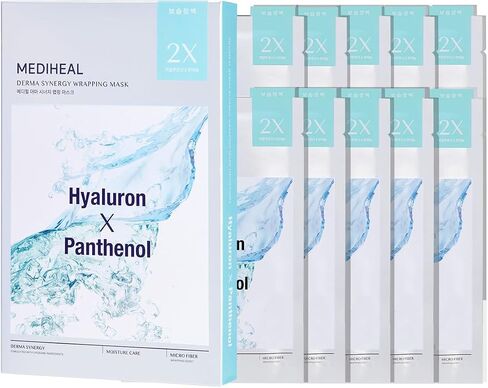 قناع التغليف التآزري من Mediheal Derma للعناية بالعيوب (10 عبوات) - تحسين العيب وتفتيح البشرة مع النياسيناميد والجلوتاثيون in Kuwait