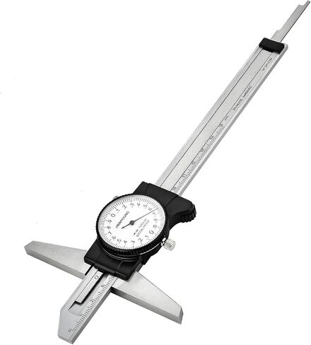 Stainless Steel Precision Vernier Caliper with Fine Adjustment, Inch/Metric, 0-6"/0-150mm Range, 0.001"/0.02mm Graduation Machining Measuring Tool(0-6"（with fine Adjustment）) in Kuwait