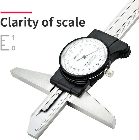 Stainless Steel Precision Vernier Caliper with Fine Adjustment, Inch/Metric, 0-6"/0-150mm Range, 0.001"/0.02mm Graduation Machining Measuring Tool(0-6"（with fine Adjustment）) in Kuwait