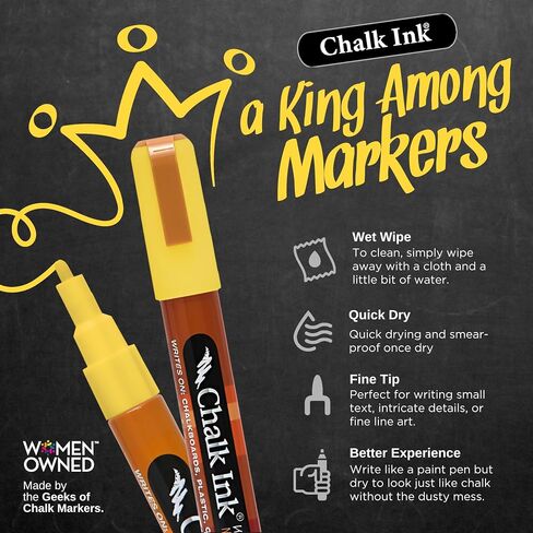 Chalk Ink 6mm Earthy Wet Wipe Markers, 4-Pack in Kuwait
