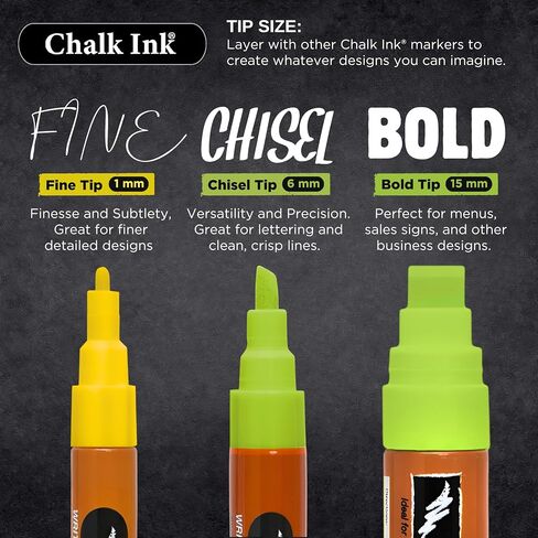 Chalk Ink 6mm Earthy Wet Wipe Markers, 4-Pack in Kuwait