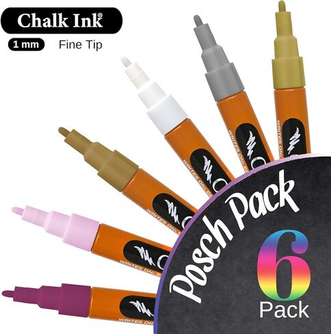 Chalk Ink 6mm Earthy Wet Wipe Markers, 4-Pack in Kuwait