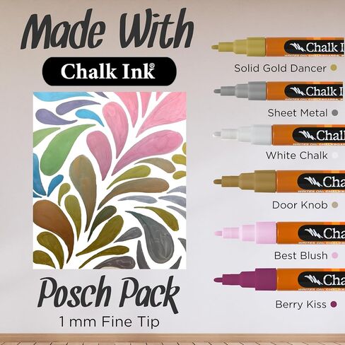 Chalk Ink 6mm Earthy Wet Wipe Markers, 4-Pack in Kuwait