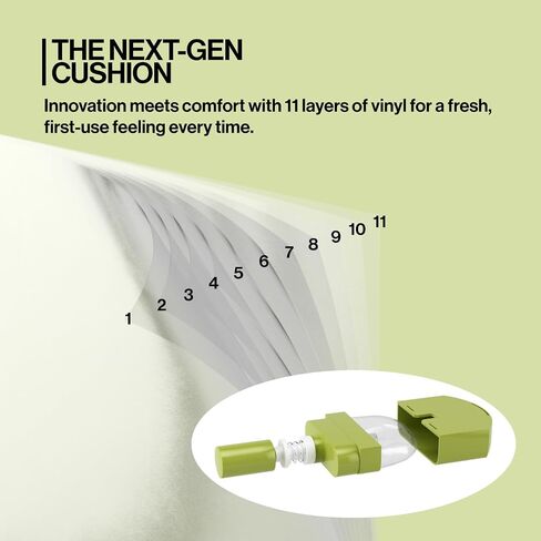 Unleashia Foundation Makeup Healthy-Green Cushion - 15g, Lightweight Buildable Coverage, Vegan, Natural Satin Finish(27W) in Saudi Arabia