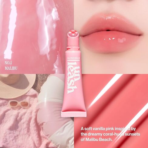 [Unleashia] Sunset Dazzle Gloss Balm #LIp Balm #Gloss Balm #Lip Care #Lip Cosmetic (No.0 Waikiki) in Saudi Arabia