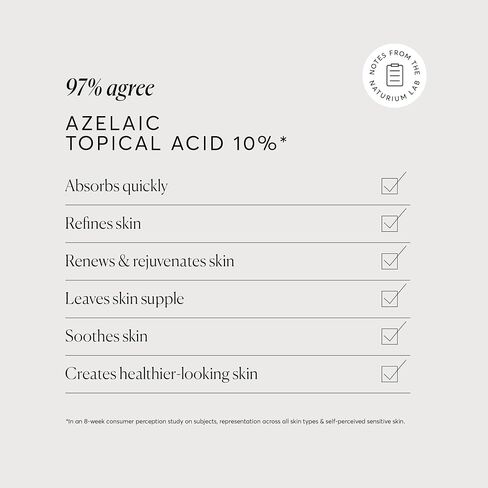 Naturium Azelaic حمض موضعي 10%، علاج تجميلي للعناية بالوجه والبشرة مع النياسيناميد وفيتامين C، 1 أونصة in Kuwait