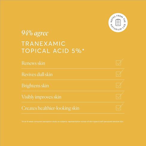 حمض الكوجيك الموضعي ترانيكساميك من ناتوريوم 5% جامبو، للعناية بالوجه والبشرة مع حمض الكوجيك والنياسيناميد وجذور عرق السوس، 2 أونصة in Kuwait