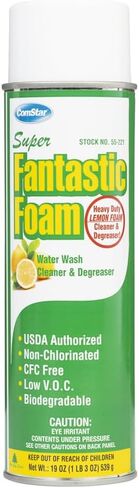 ComStar Super Fantastic Foam, Water Rinse Degreaser, Designed to Clean Away Grease & Oil from Garage Floors, Engines, Motors, White Walls, Printing Presses, Made in USA, 16 Ounces Aerosol (55-221) in Kuwait